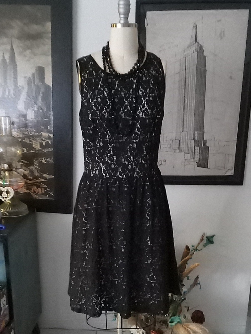 Karen Kane Black Lace Mini Dress